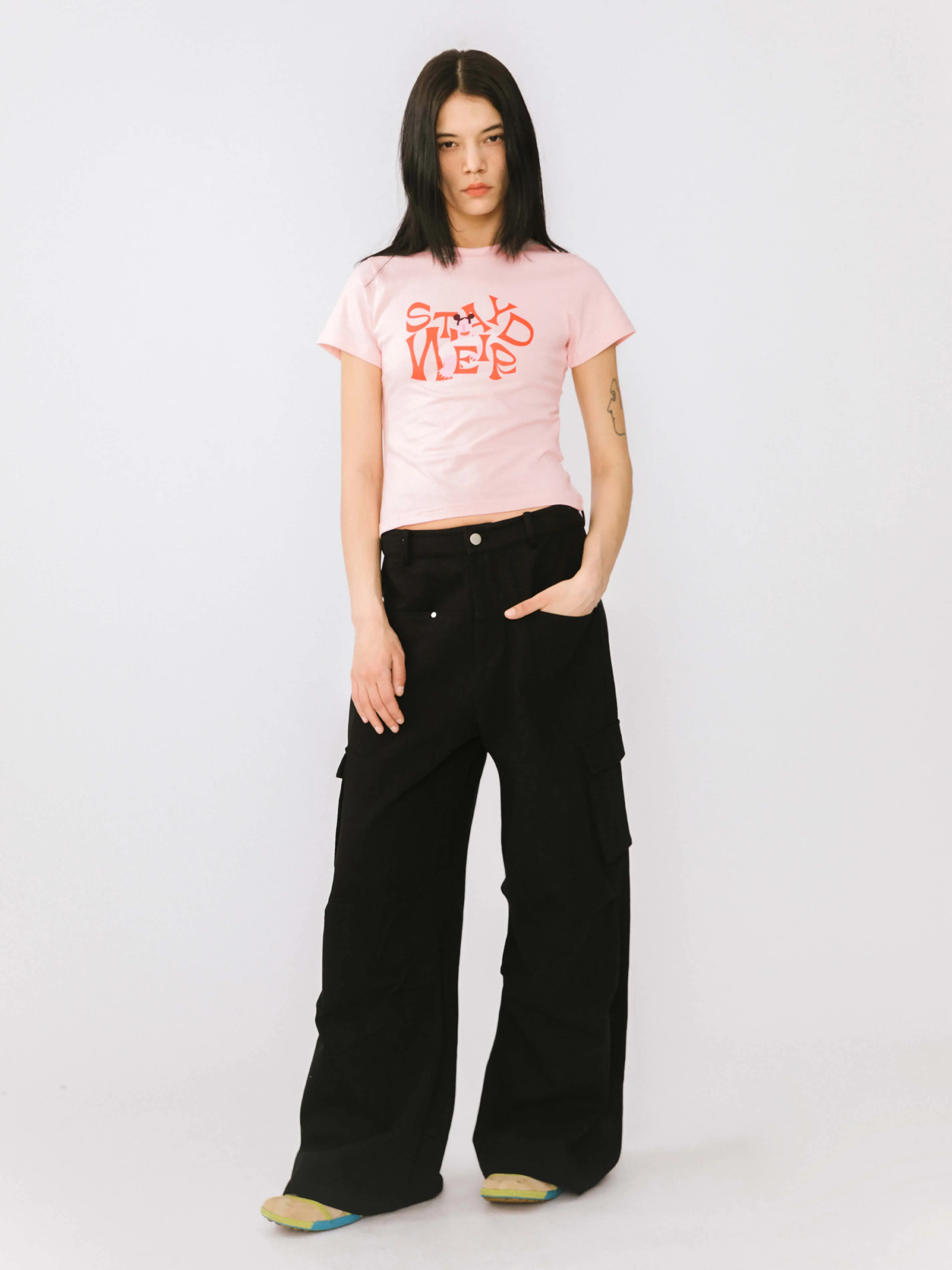 "Stay Weird" Printed T-Shirt