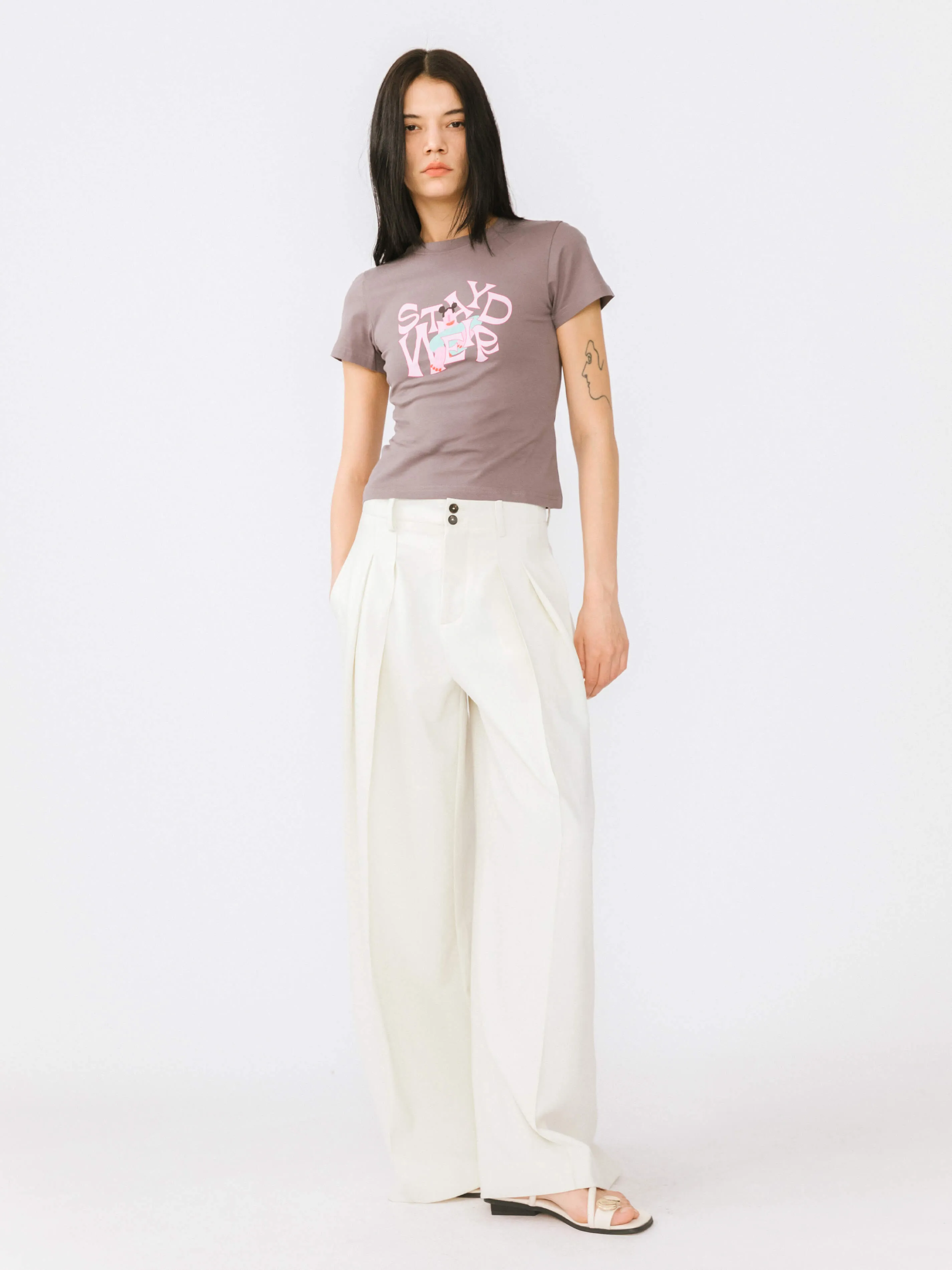 "Stay Weird" Printed T-Shirt