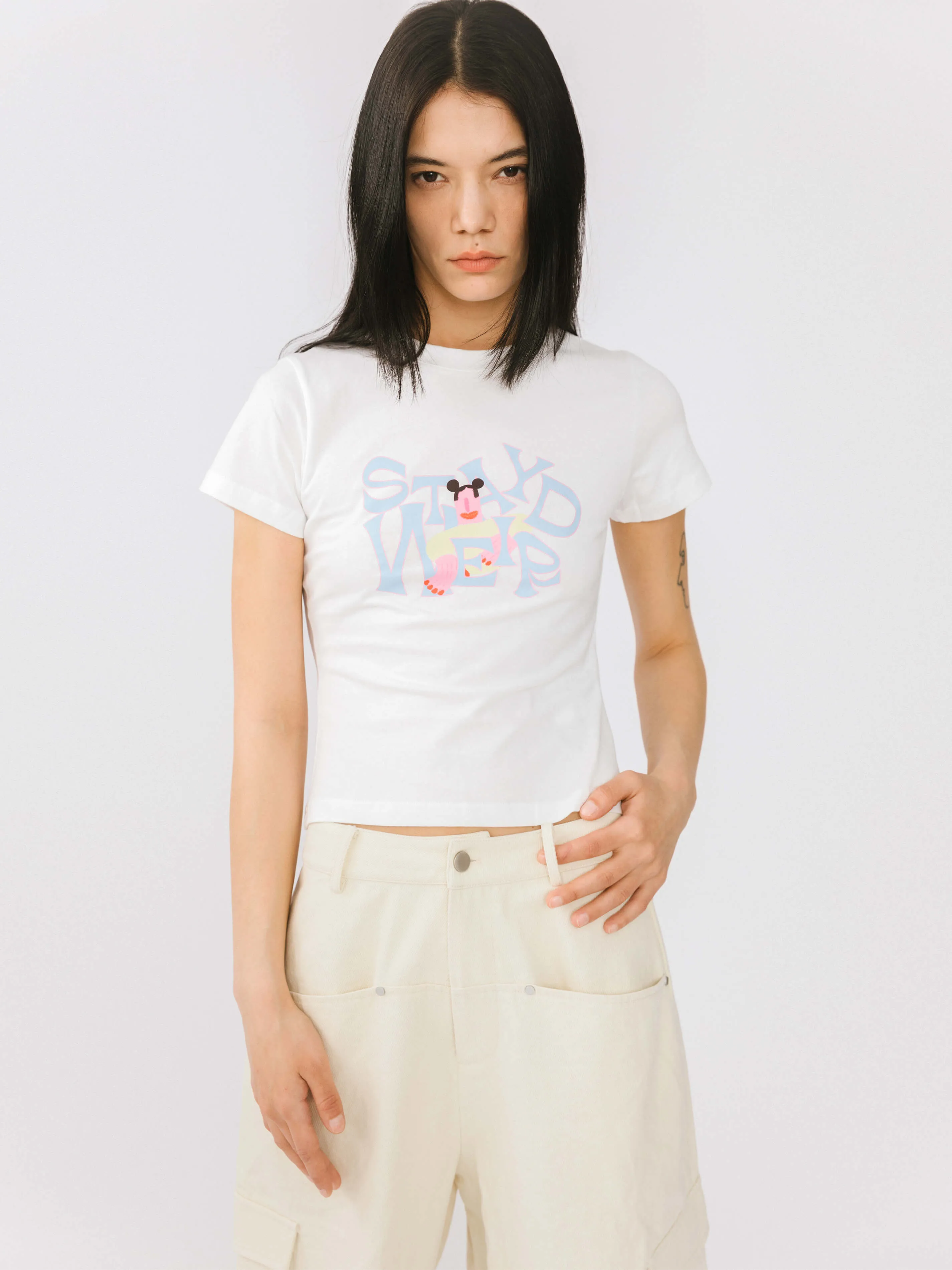 "Stay Weird" Printed T-Shirt