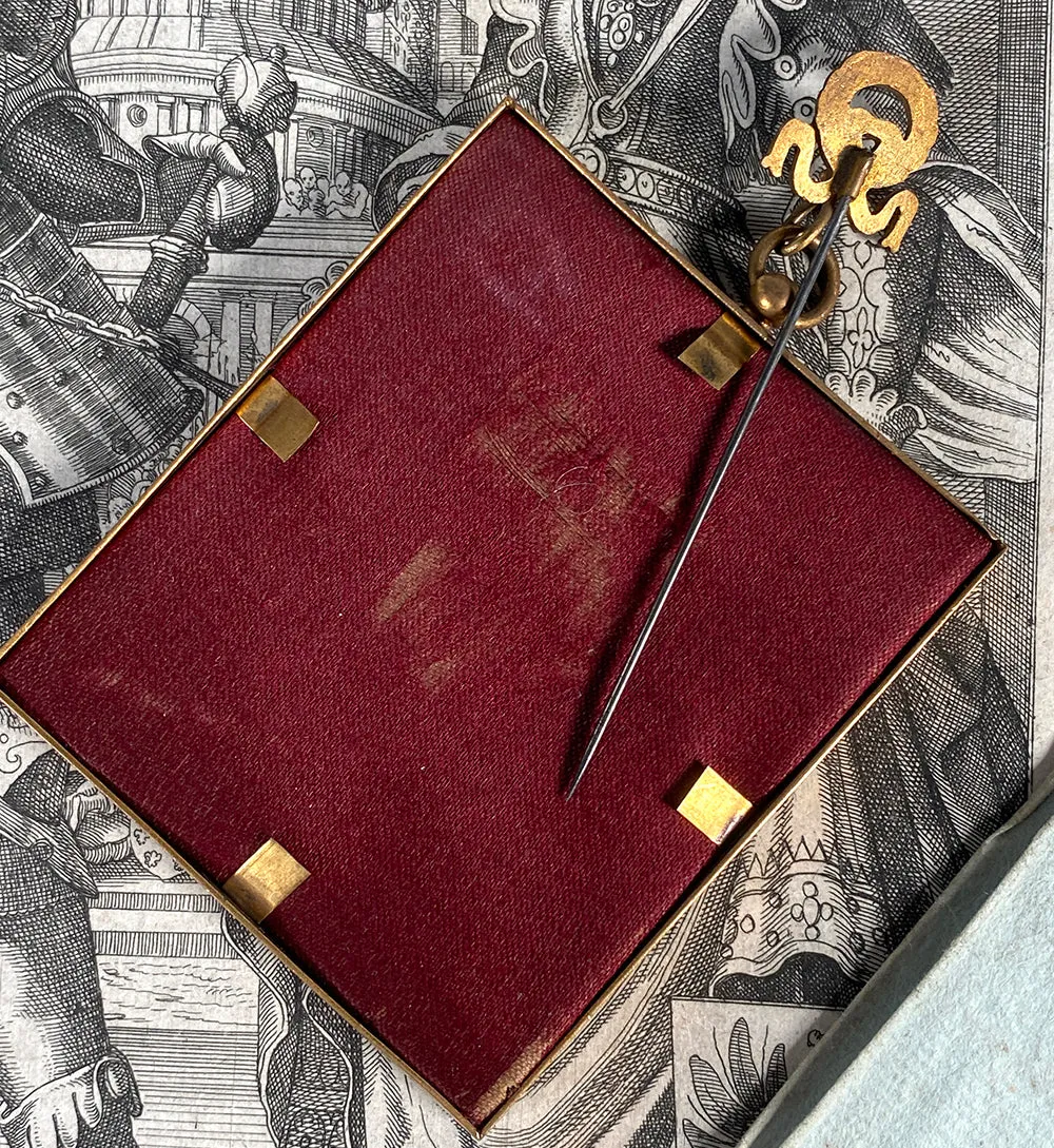 Rare 18th Century Antique French Portrait Miniature, Incroyable et Merveilleuses, Handsome Man