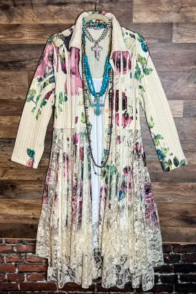 RECORD BEAUTY FLORAL LACE JACKET MULTI-COLOR