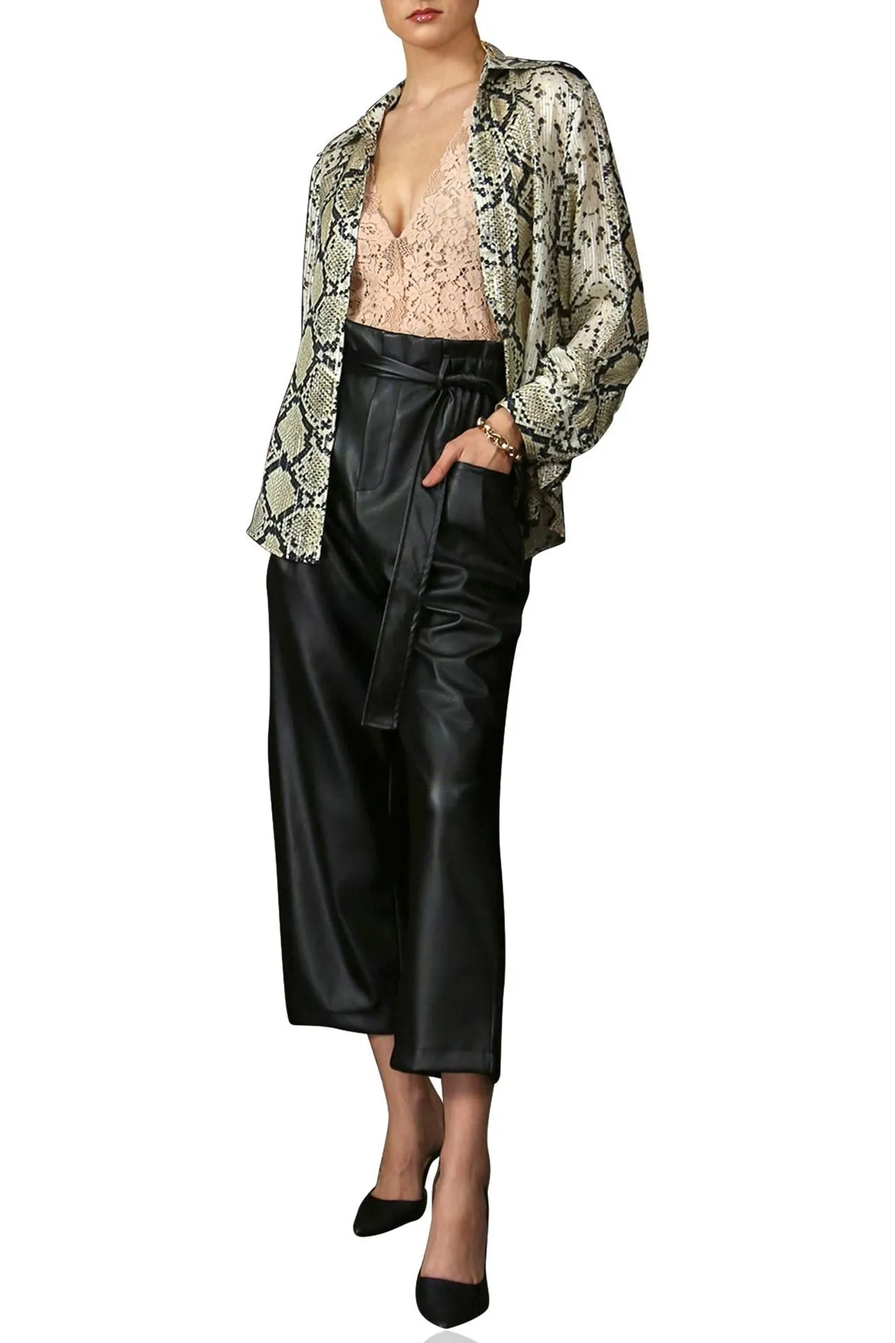 Snake print Lurex Shirt