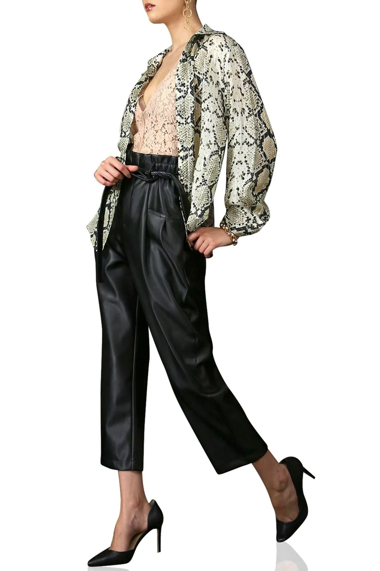 Snake print Lurex Shirt