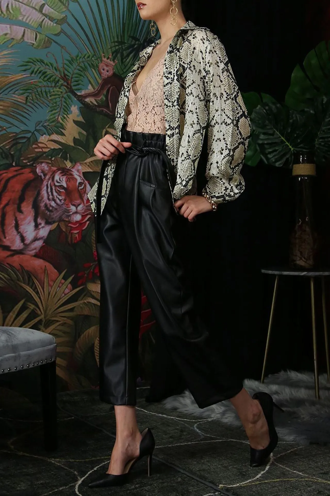 Snake print Lurex Shirt