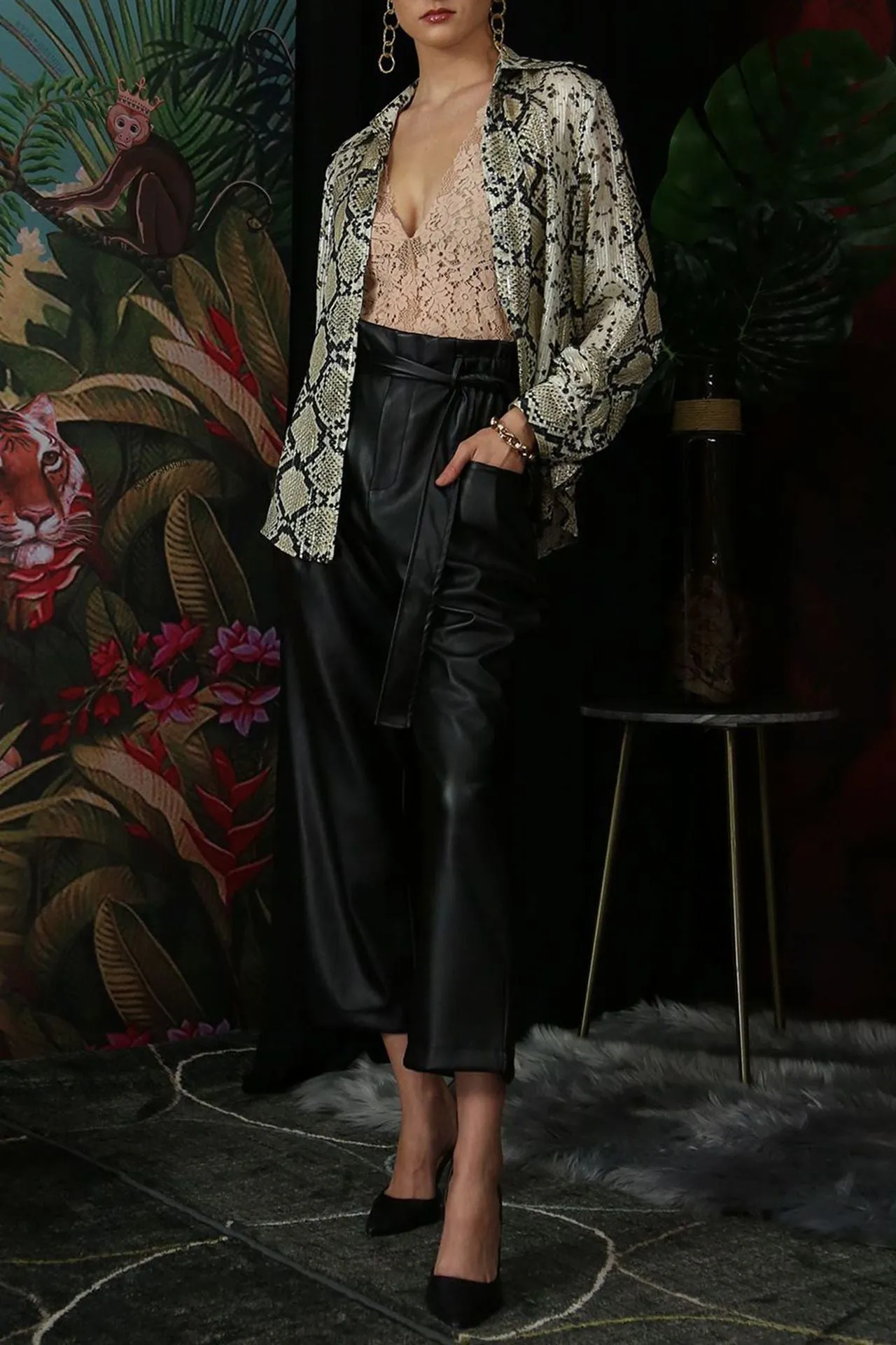 Snake print Lurex Shirt