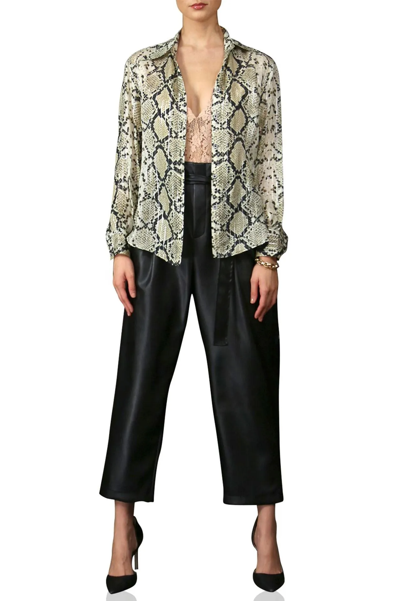 Snake print Lurex Shirt