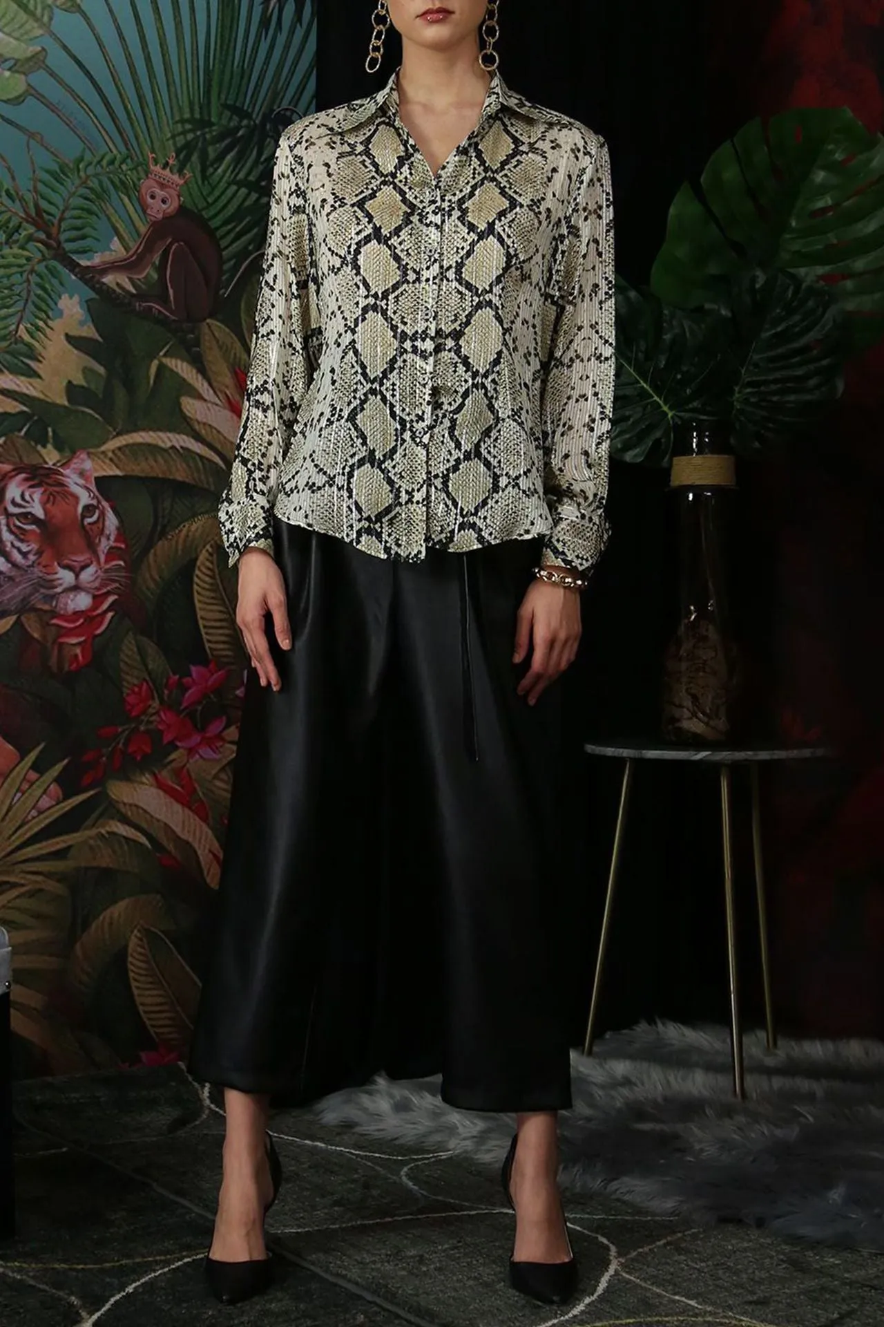 Snake print Lurex Shirt