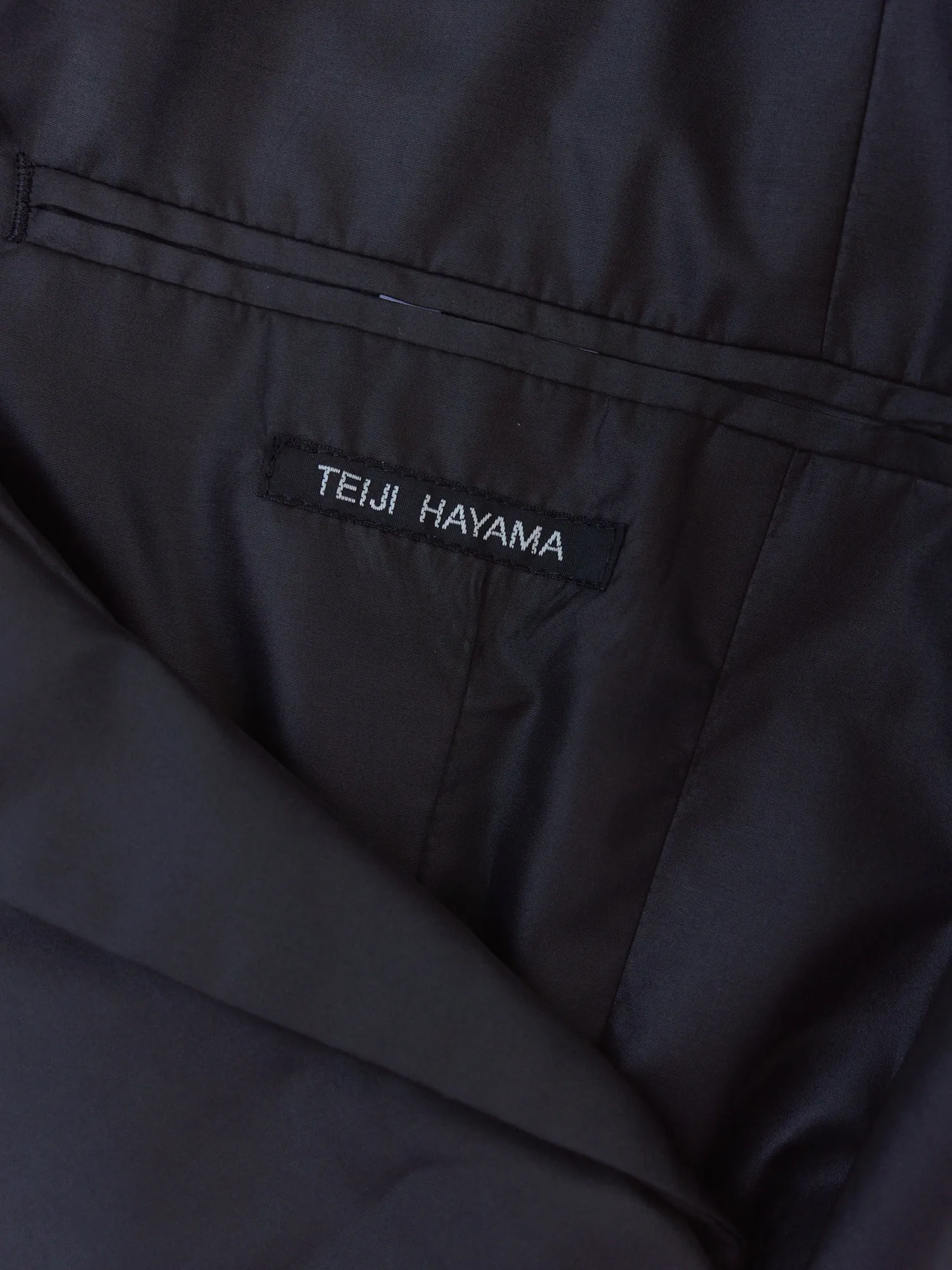 Teiji Hayama black polyester double faced 2 button blazer - mens size 46 S