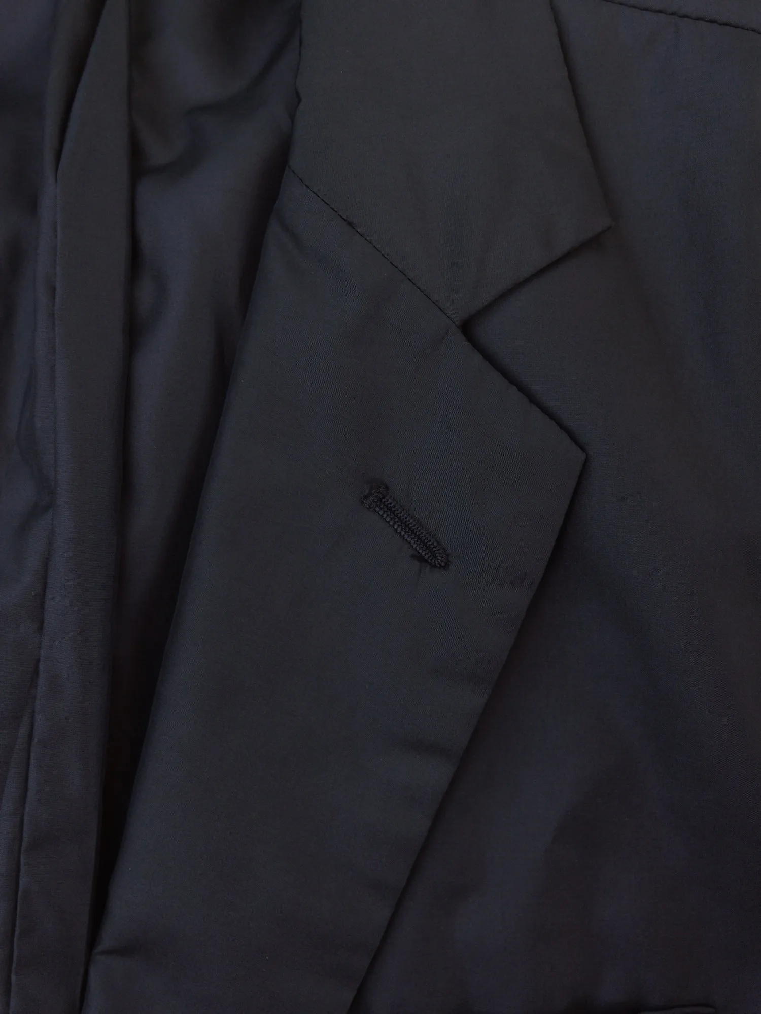 Teiji Hayama black polyester double faced 2 button blazer - mens size 46 S