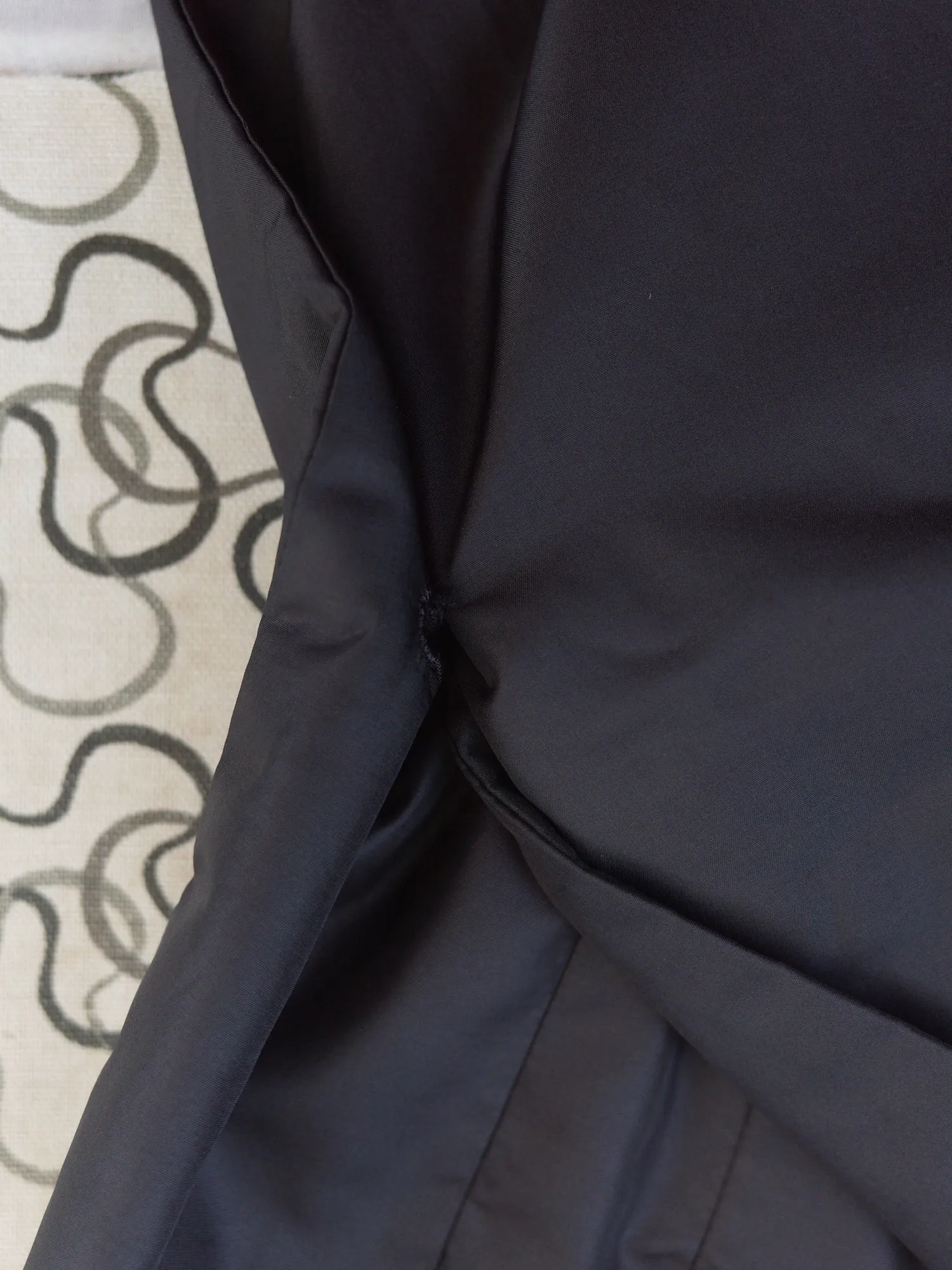 Teiji Hayama black polyester double faced 2 button blazer - mens size 46 S