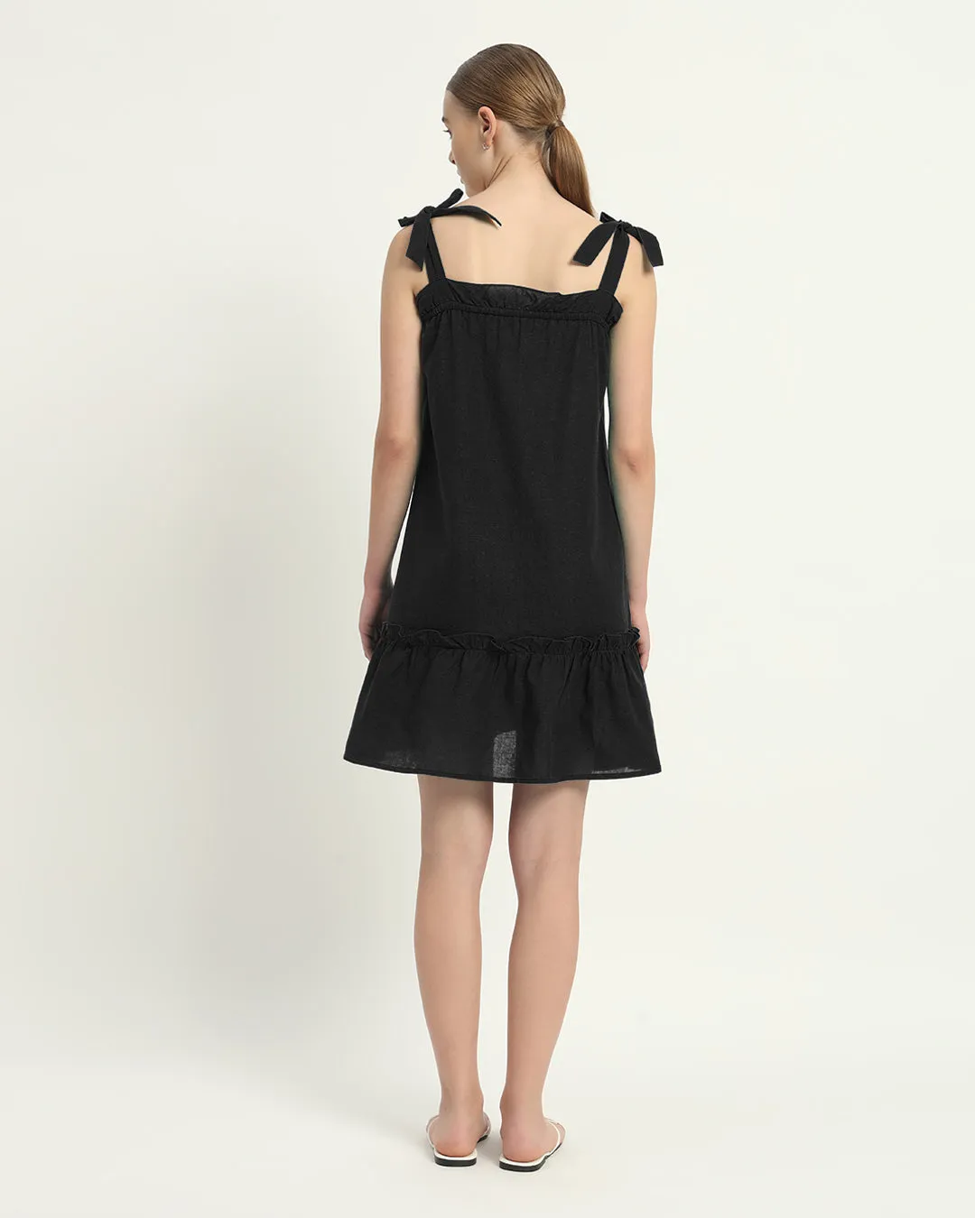 The Amalfi Noir Cotton Dress