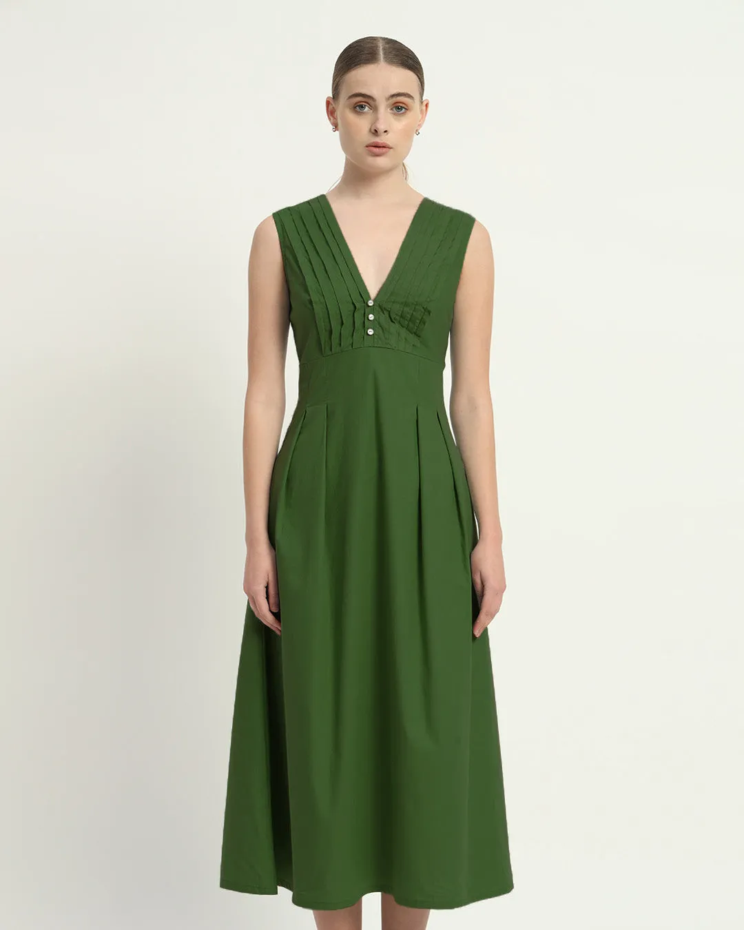 The Mendoza Emerald Cotton Dress