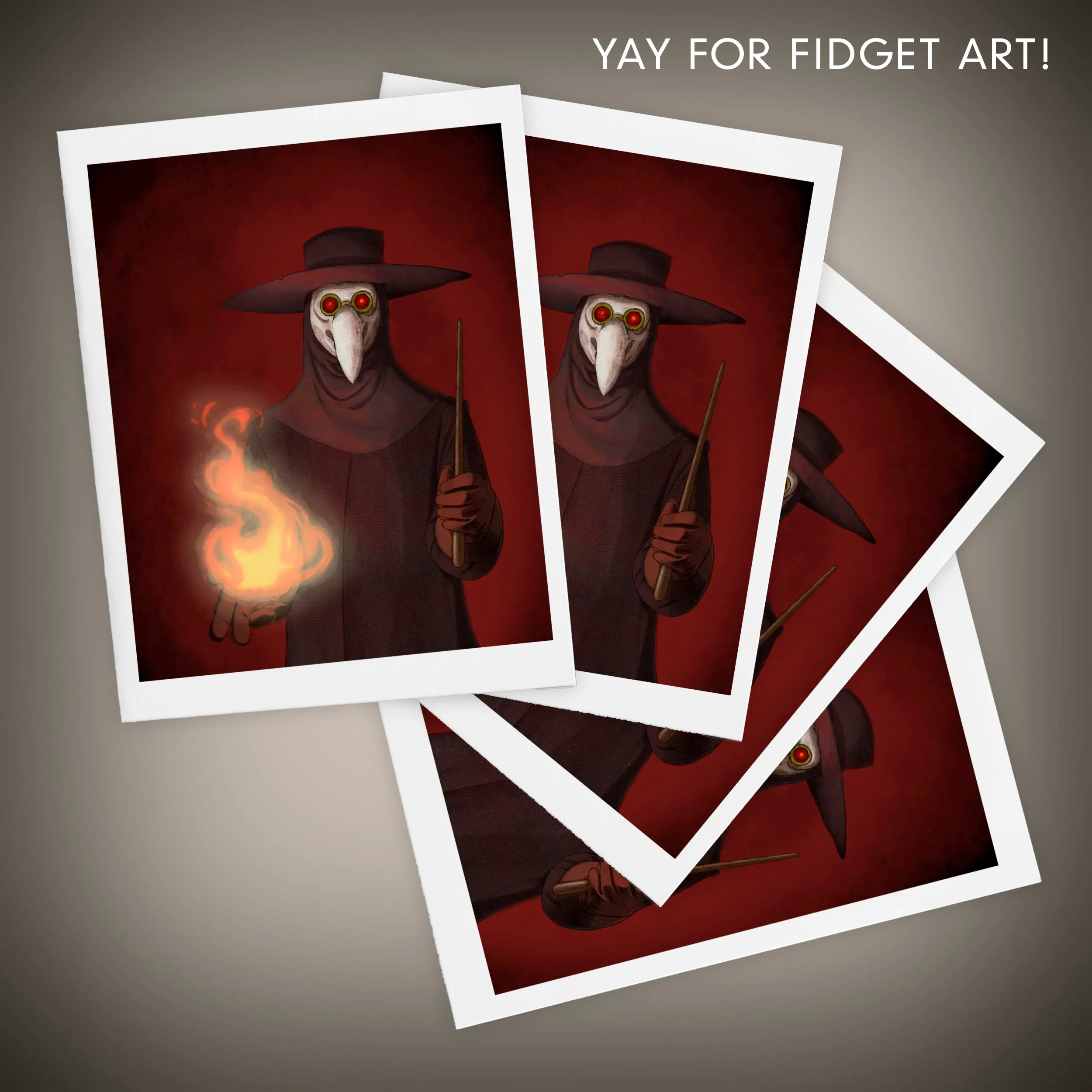 The Plague Doctor Blank Greeting Card Size | Single or Set of Four