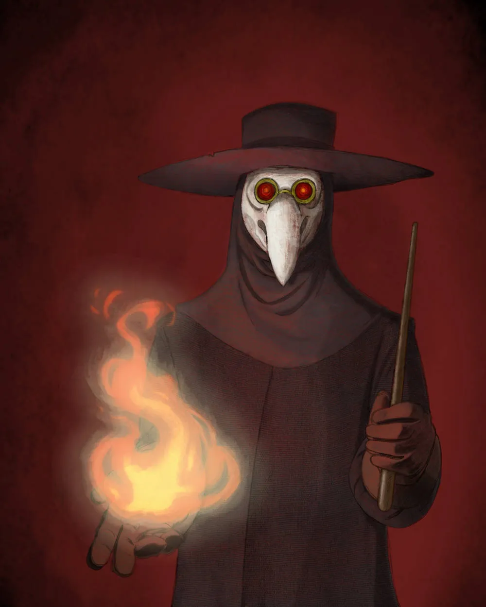 The Plague Doctor Blank Greeting Card Size | Single or Set of Four