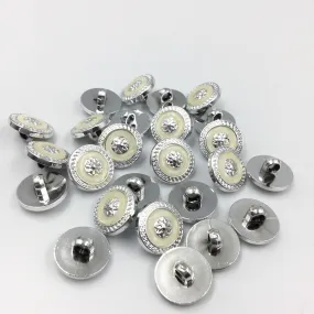White & Silver Unique Designed Buttons