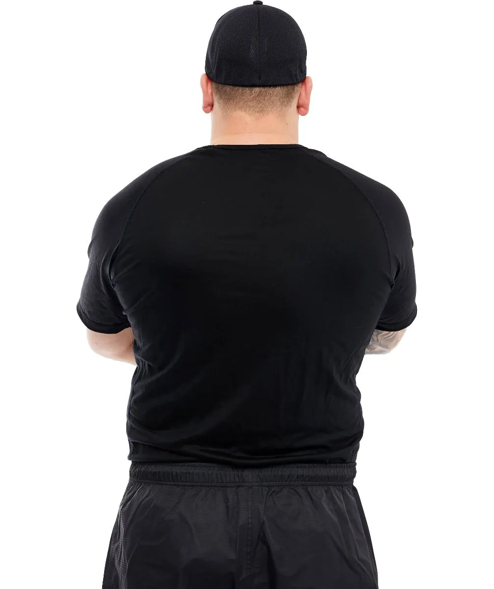 Wilderness Wear Mens Plus Size Light Merino 170 T-Shirt Black