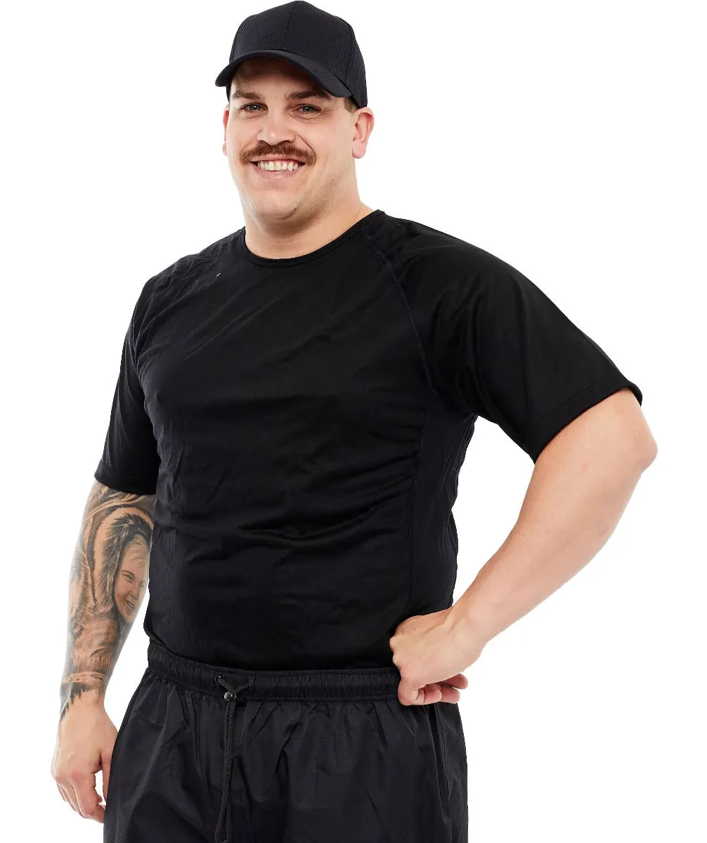 Wilderness Wear Mens Plus Size Light Merino 170 T-Shirt Black