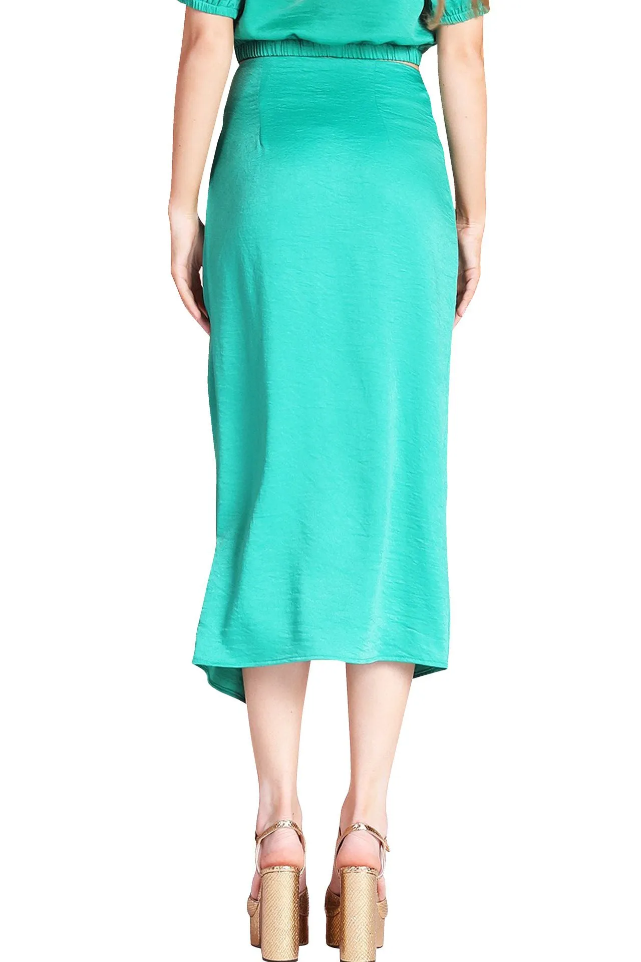 Women Maxi Skirt in Green