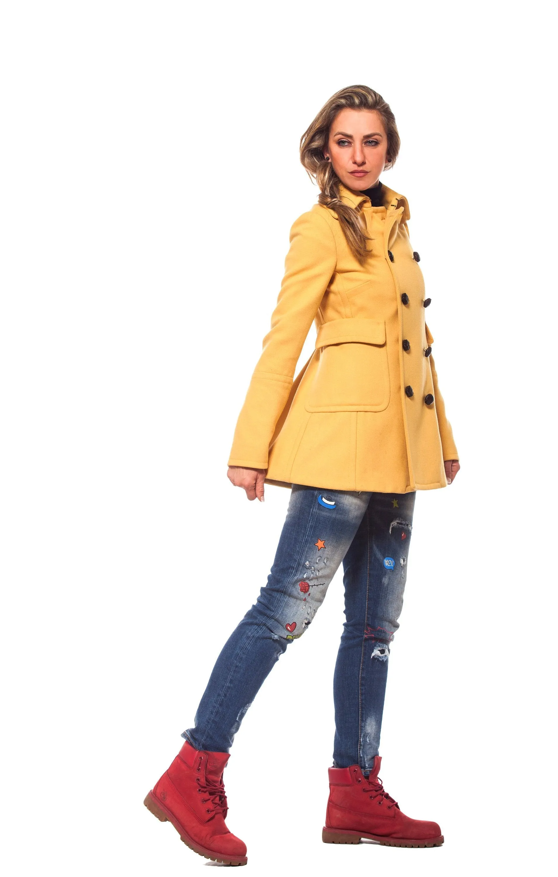 Yellow Pea Coat